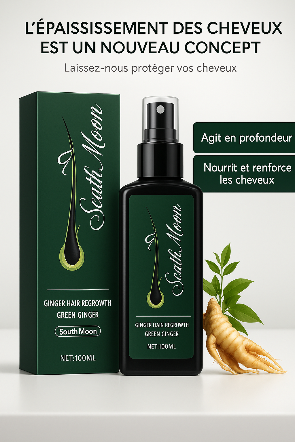 Spray Pousse Cheveux Ultra Puissant (100% Naturel)